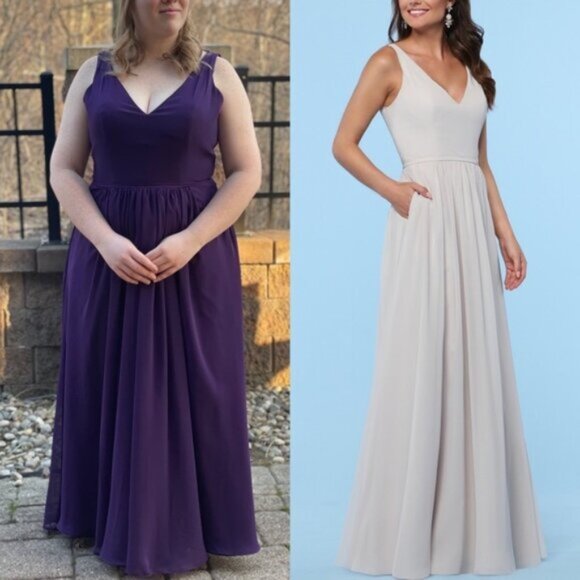 DaVinci Dresses & Skirts - DaVinci Bridesmaids | Eggplant Purple Formal Gown Style# 60385 Dress | Size 16